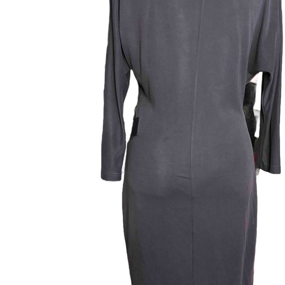 MACCA EUROPEAN A LINE  FITTED WAIST BUCKLE‎ PULL OVER  DRAPED DRESS. SIZE 10 US - Picture 3 of 3